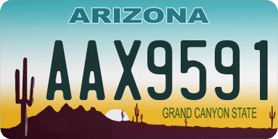 AZ license plate AAX9591