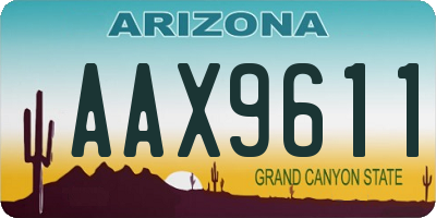 AZ license plate AAX9611
