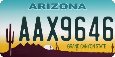 AZ license plate AAX9646