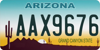 AZ license plate AAX9676