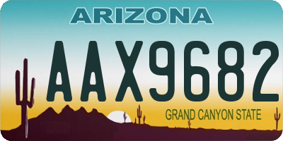 AZ license plate AAX9682