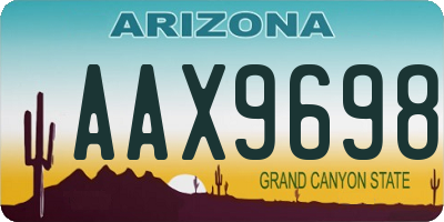 AZ license plate AAX9698