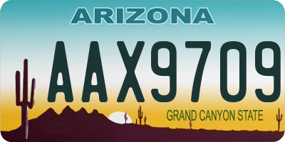 AZ license plate AAX9709