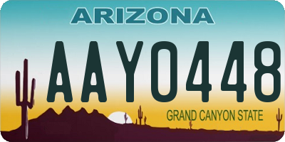 AZ license plate AAY0448