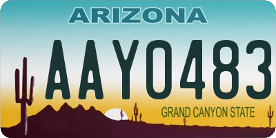 AZ license plate AAY0483