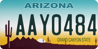 AZ license plate AAY0484