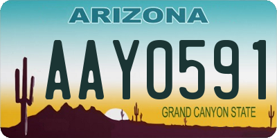AZ license plate AAY0591