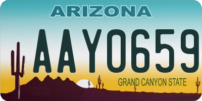 AZ license plate AAY0659