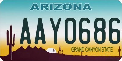 AZ license plate AAY0686