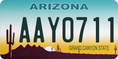 AZ license plate AAY0711
