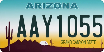 AZ license plate AAY1055