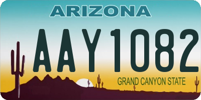 AZ license plate AAY1082