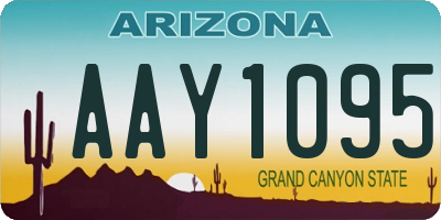 AZ license plate AAY1095