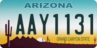 AZ license plate AAY1131