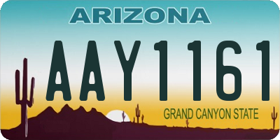 AZ license plate AAY1161