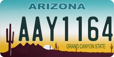 AZ license plate AAY1164