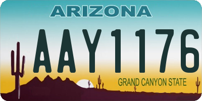 AZ license plate AAY1176