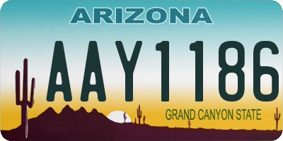 AZ license plate AAY1186