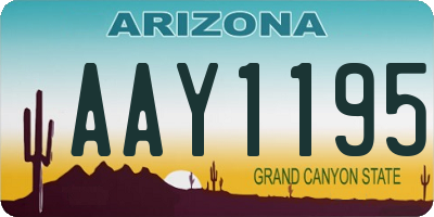 AZ license plate AAY1195