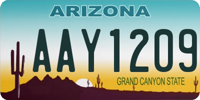AZ license plate AAY1209