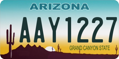 AZ license plate AAY1227