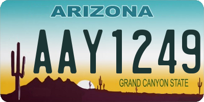 AZ license plate AAY1249