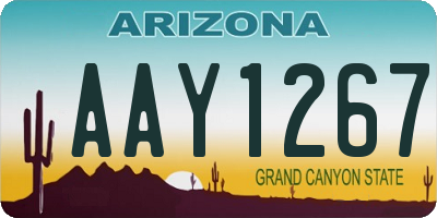 AZ license plate AAY1267
