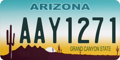 AZ license plate AAY1271