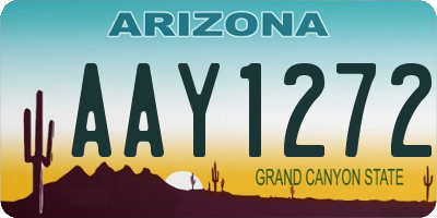 AZ license plate AAY1272