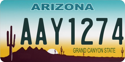 AZ license plate AAY1274