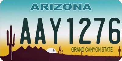 AZ license plate AAY1276