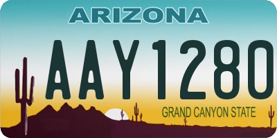 AZ license plate AAY1280