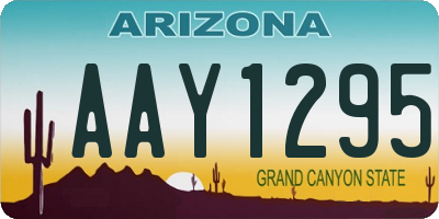AZ license plate AAY1295