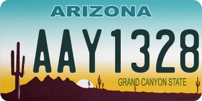 AZ license plate AAY1328