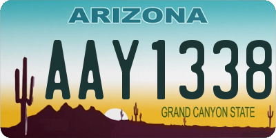 AZ license plate AAY1338