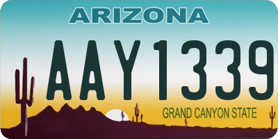 AZ license plate AAY1339
