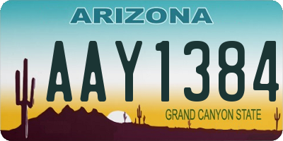 AZ license plate AAY1384