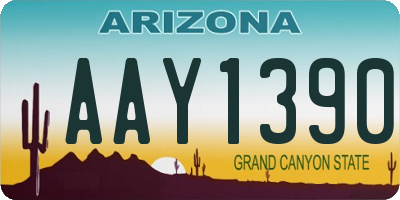 AZ license plate AAY1390