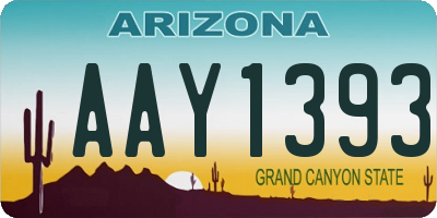 AZ license plate AAY1393