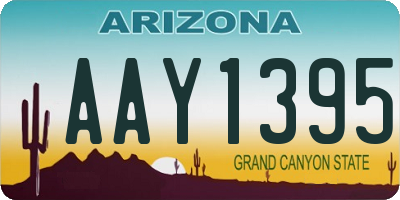AZ license plate AAY1395