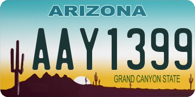 AZ license plate AAY1399