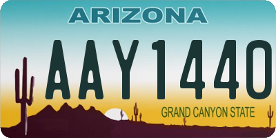 AZ license plate AAY1440