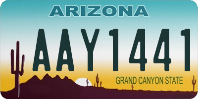 AZ license plate AAY1441