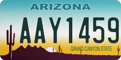 AZ license plate AAY1459