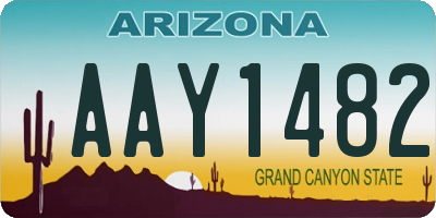 AZ license plate AAY1482