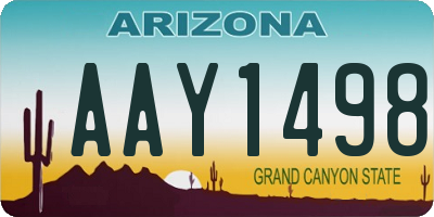 AZ license plate AAY1498
