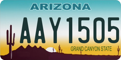 AZ license plate AAY1505