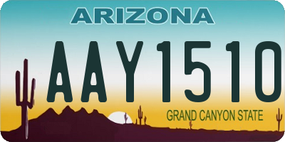 AZ license plate AAY1510