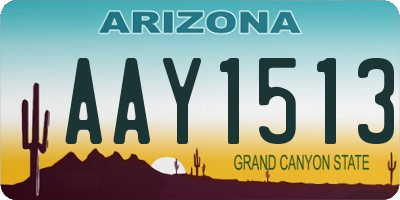 AZ license plate AAY1513