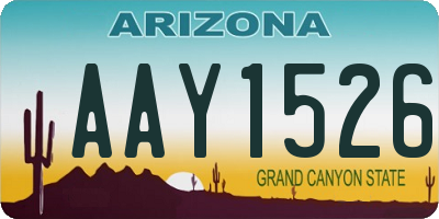 AZ license plate AAY1526